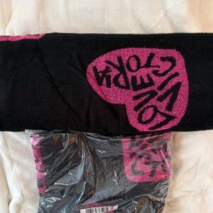 Victoria's Secret Kids Black and Pink Blanket.